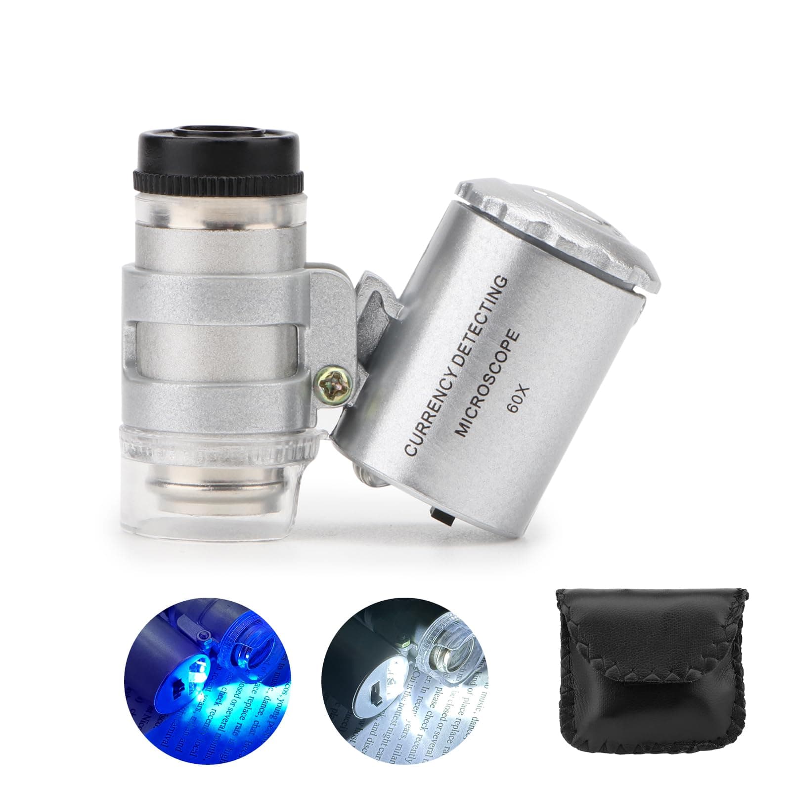 Lupa de Bolsillo x60 con LED
