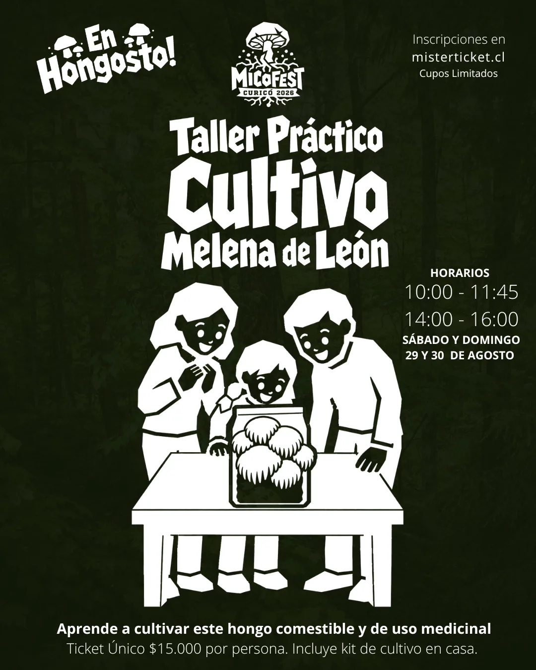Afiche de Cultivo de Melena de León